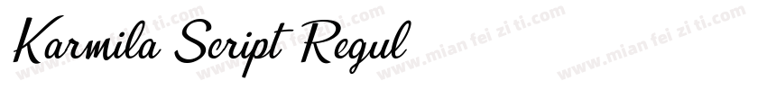 Karmila Script Regul字体转换